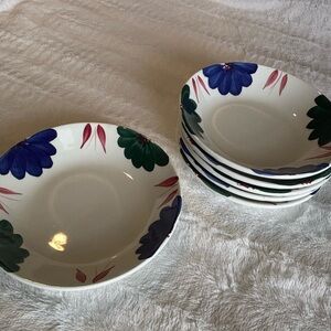 Set of six vintage Roma Inc. soup/salad bowls made in Italy